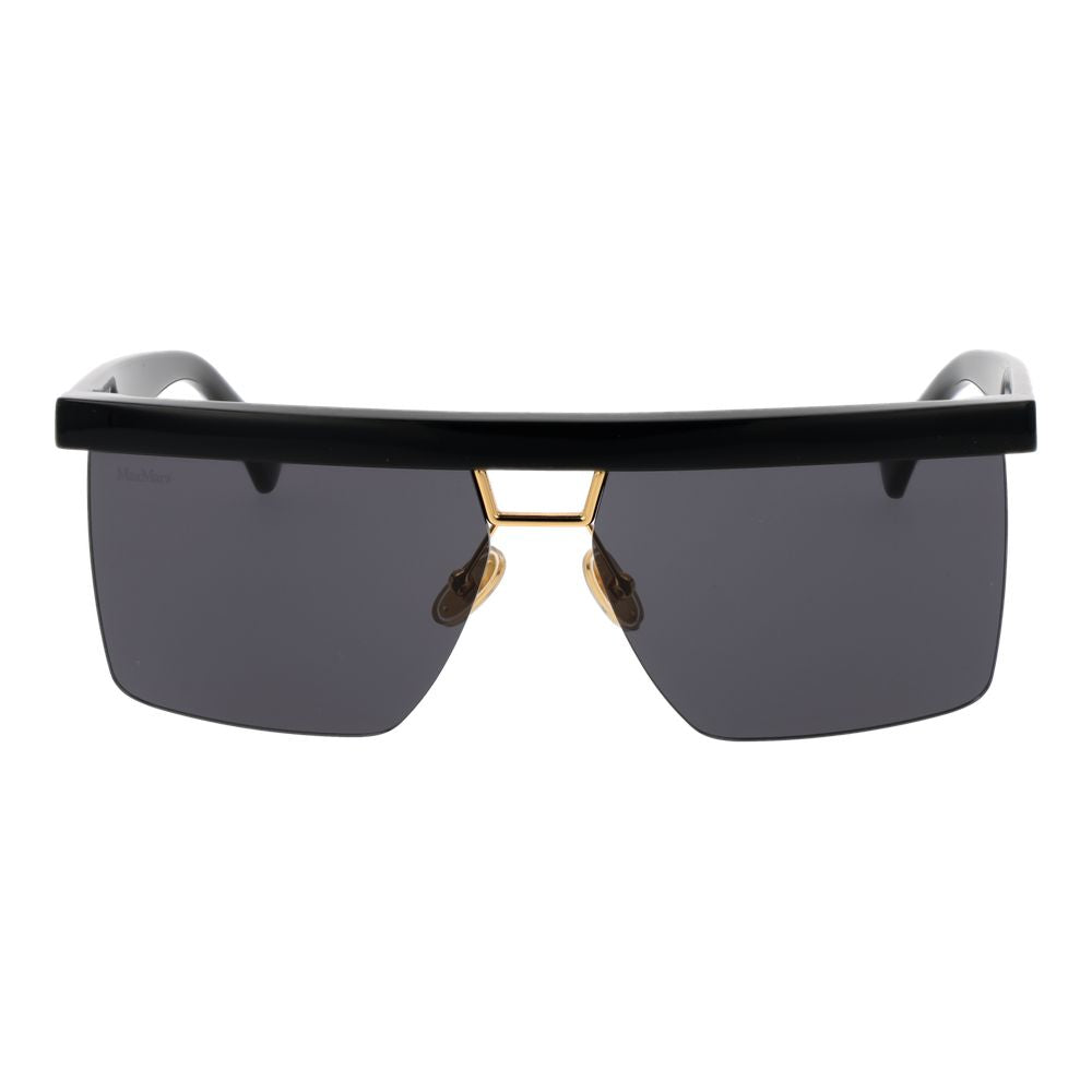 Max Mara Black Women Sunglasses - Élégantes Lunettes Rectangulaires