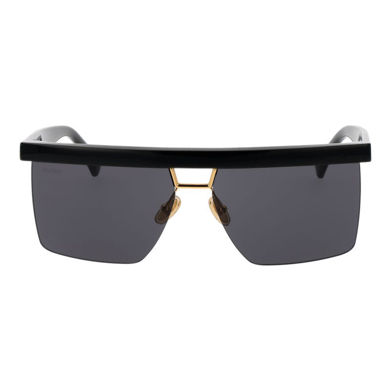 Max Mara Black Women Sunglasses - Élégantes Lunettes Rectangulaires