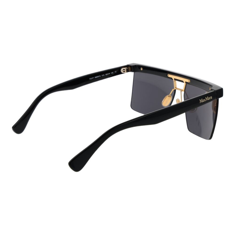 Max Mara Black Women Sunglasses - Élégantes Lunettes Rectangulaires