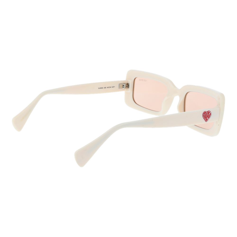 Guess Beige Unisex Sunglass - Stylish Rectangle Design