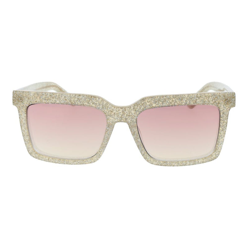 GCDS Gold Unisex Sunglasses - Stylish Rectangle Design
