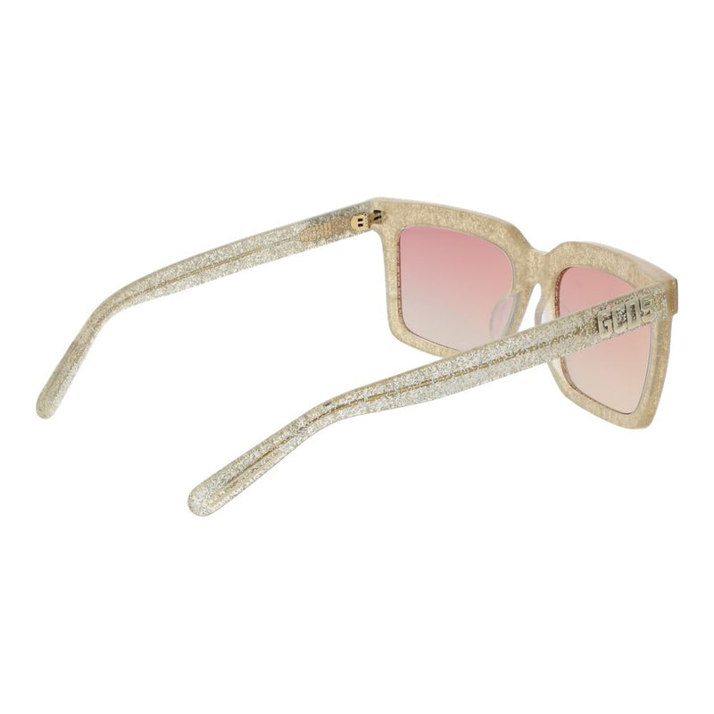 GCDS Gold Unisex Sunglasses - Stylish Rectangle Design