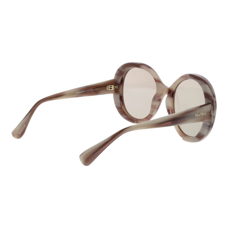 Max Mara Cream Women Sunglasses - Stylish Round Frame Design
