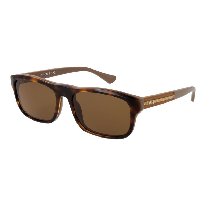 Lunettes de soleil pour homme, monture marron.