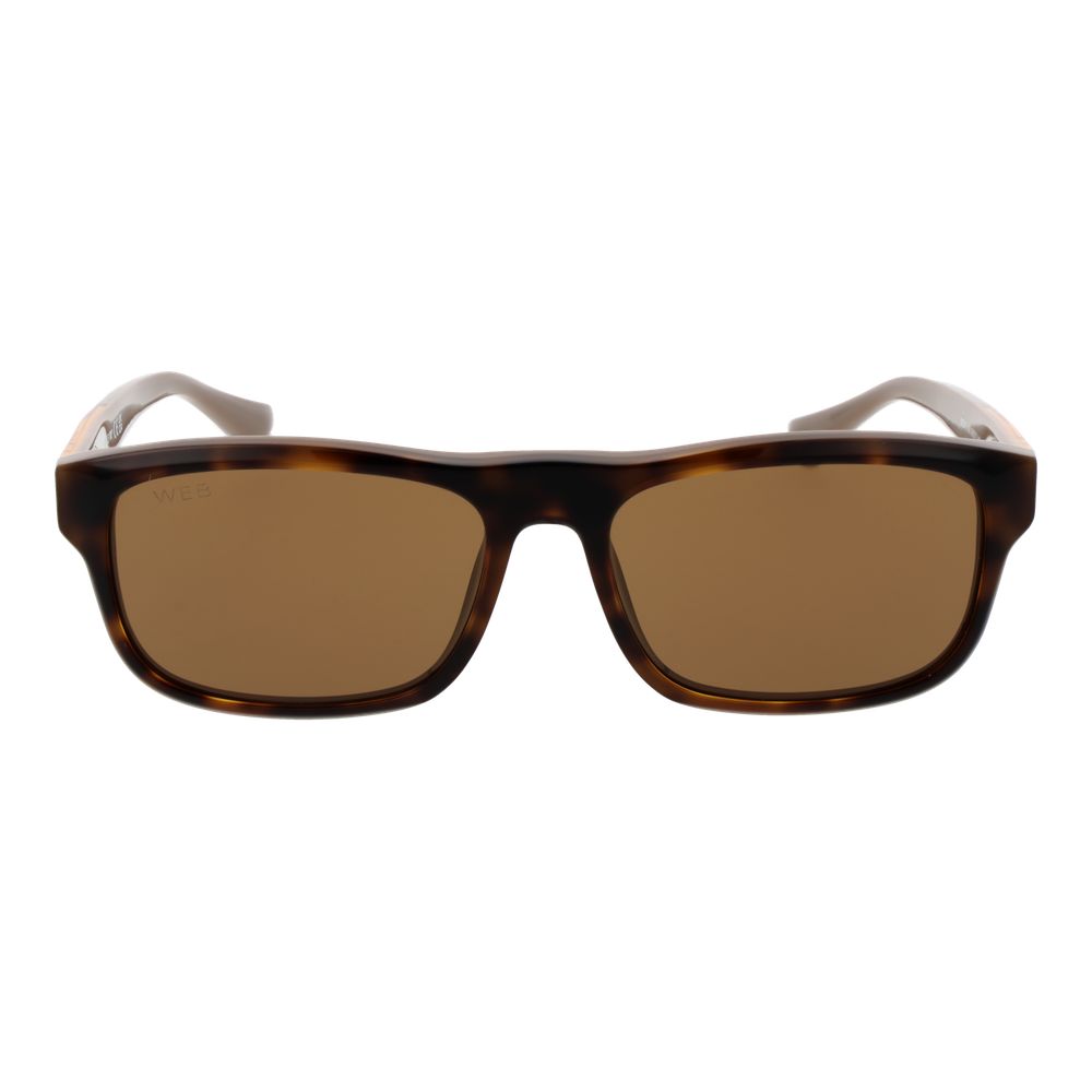 Lunettes de soleil pour homme, monture marron.