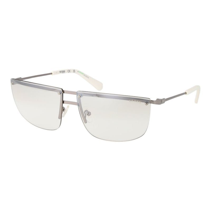 Guess Silver Unisex Sunglass - Stylish Browline Design
