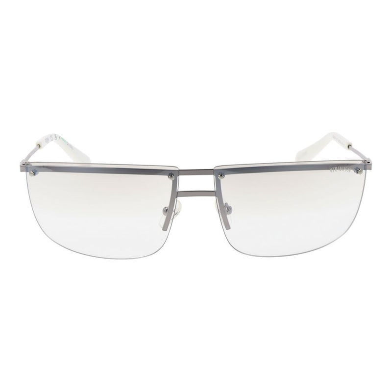 Guess Silver Unisex Sunglass - Stylish Browline Design