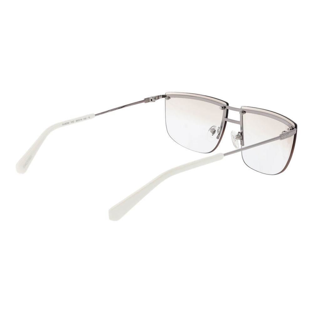 Guess Silver Unisex Sunglass - Stylish Browline Design