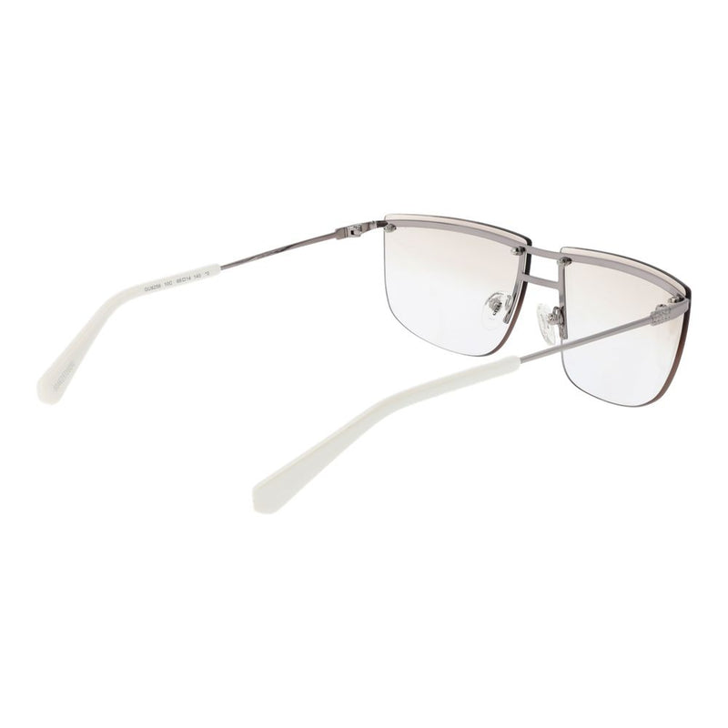Guess Silver Unisex Sunglass - Stylish Browline Design