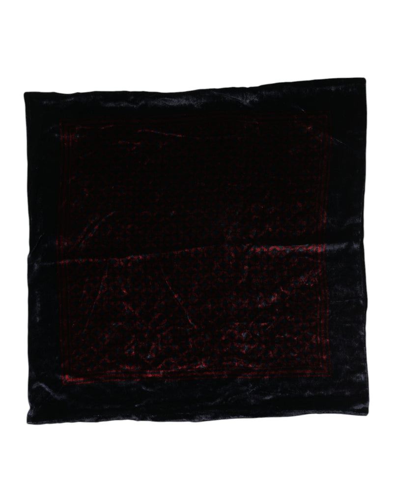 Foulard carré en viscose noir et rouge Dolce &amp; Gabbana pour homme