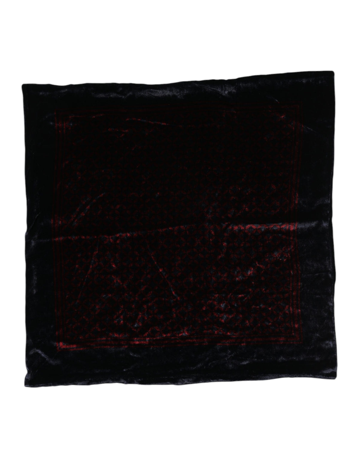 Foulard carré en viscose noir et rouge Dolce &amp; Gabbana pour homme