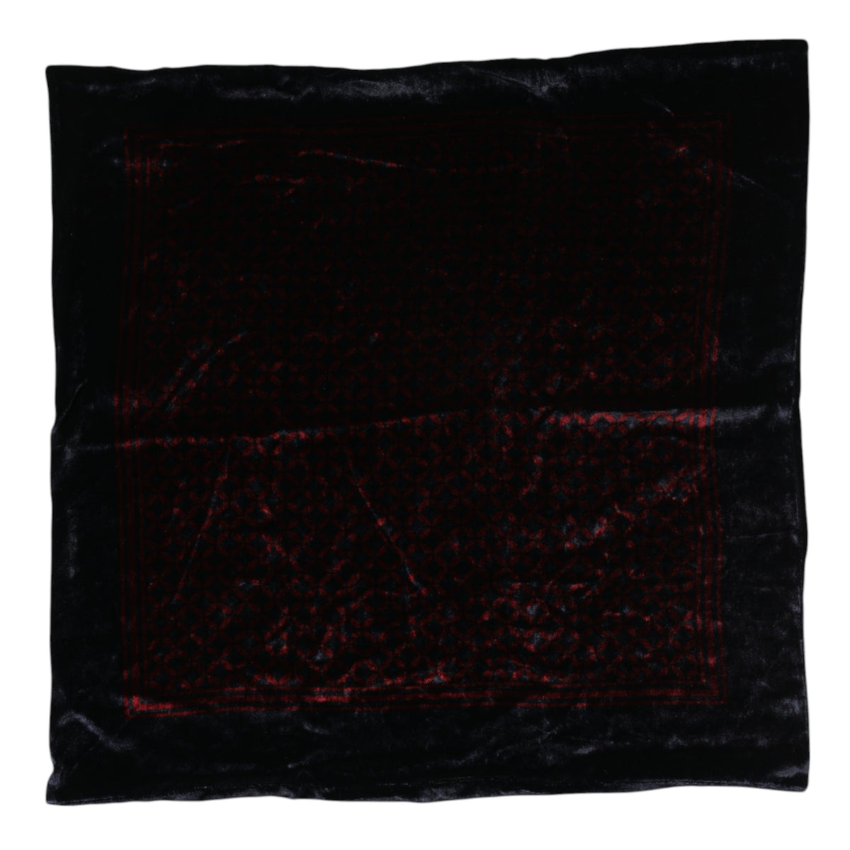 Foulard carré en viscose noir et rouge Dolce &amp; Gabbana pour homme