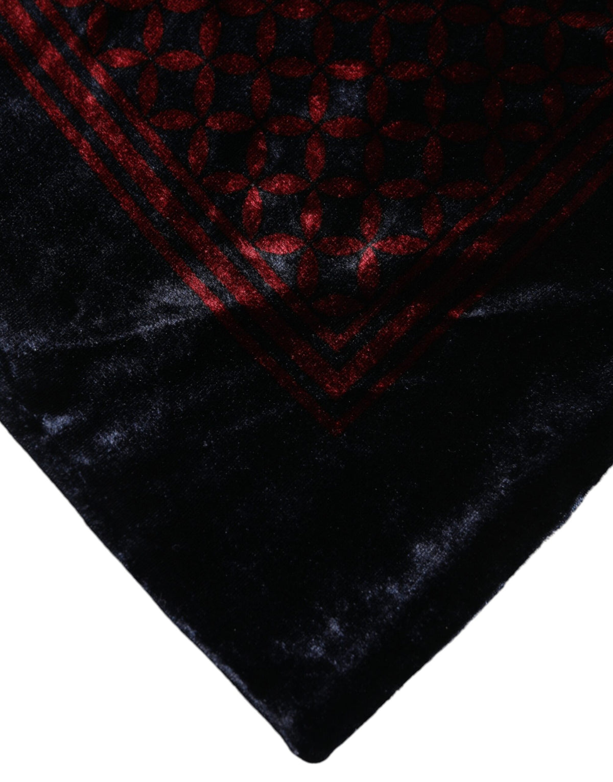 Foulard carré en viscose noir et rouge Dolce &amp; Gabbana pour homme