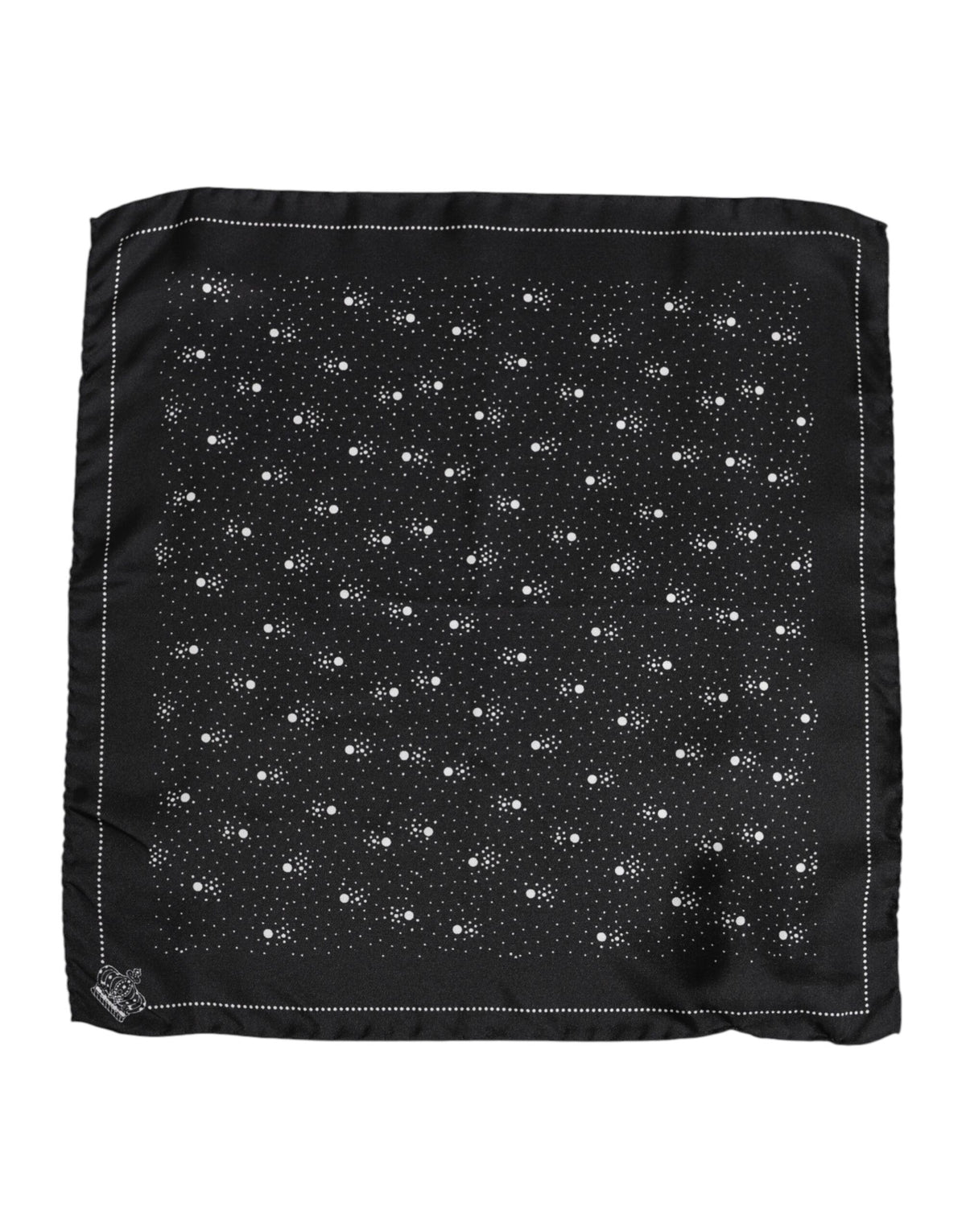 Foulard carré imprimé noir et blanc Dolce &amp; Gabbana pour homme