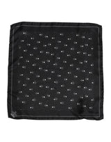 Foulard carré imprimé noir et blanc Dolce &amp; Gabbana pour homme