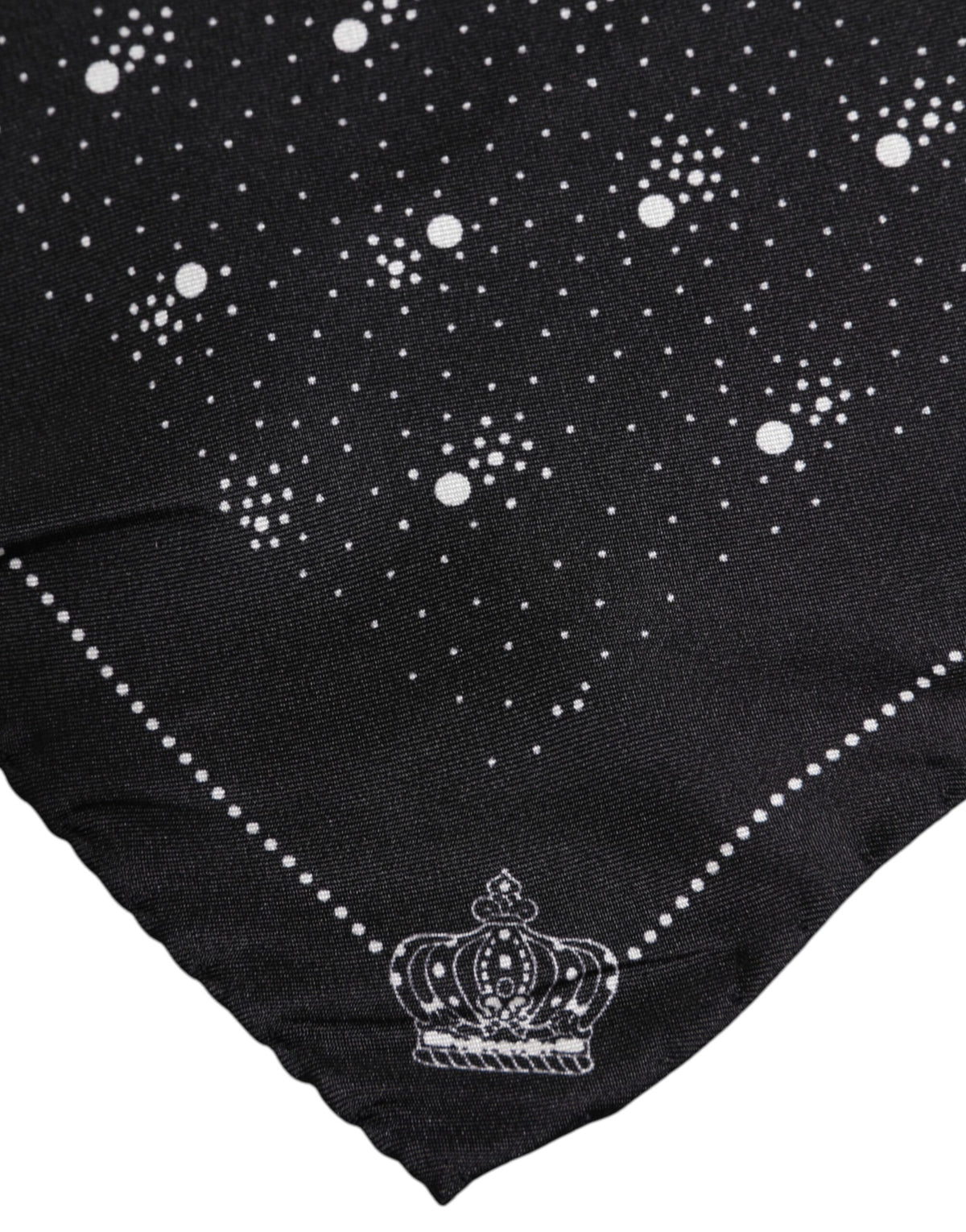Foulard carré imprimé noir et blanc Dolce &amp; Gabbana pour homme
