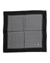 Foulard carré à motifs noir et blanc Dolce &amp; Gabbana