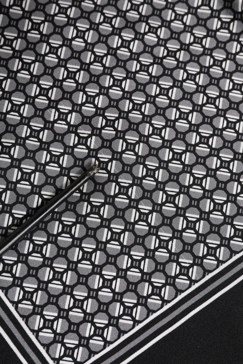 Foulard carré à motifs noir et blanc Dolce &amp; Gabbana