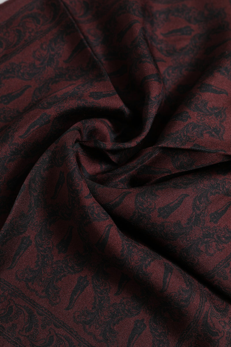Foulard carré imprimé marron et noir Dolce &amp; Gabbana pour homme