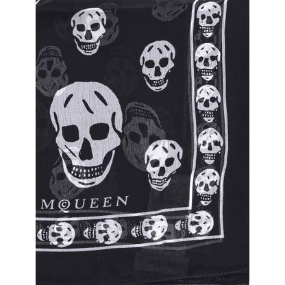 Foulard en soie à tête de mort Alexander McQueen