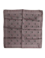 Foulard carré à imprimé animal marron Dolce &amp; Gabbana