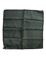 Foulard carré en soie vert DG Crown pour homme Dolce &amp; Gabbana