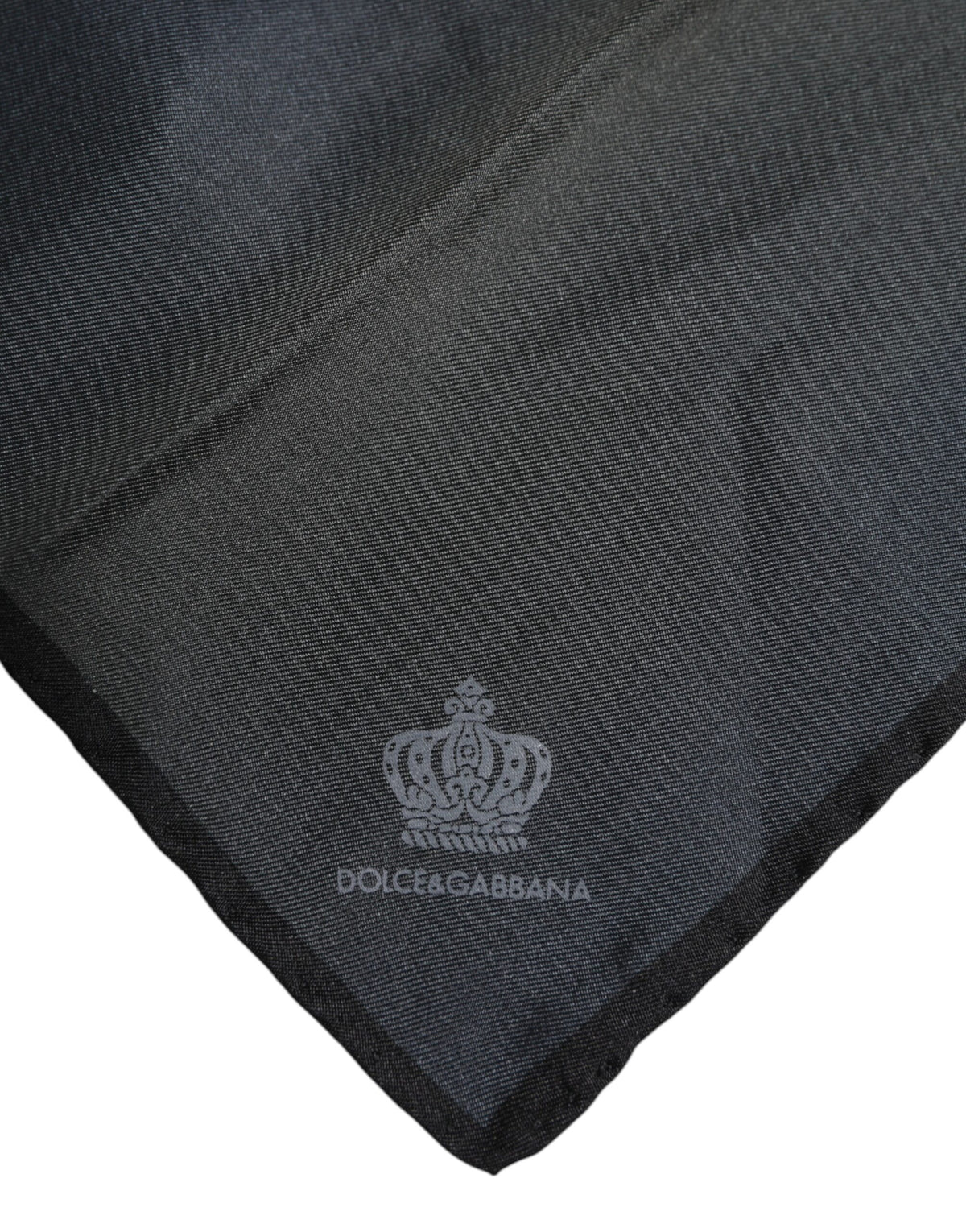 Foulard carré en soie bleu DG Crown pour homme Dolce &amp; Gabbana