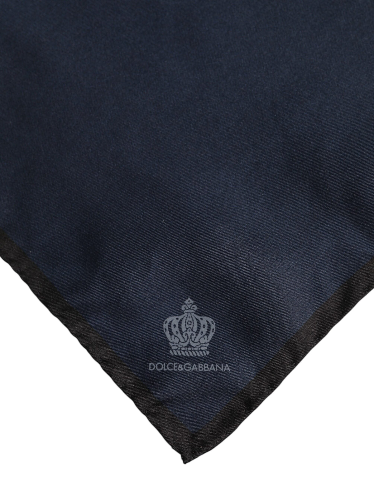 Foulard carré en soie bleu DG Crown pour homme Dolce &amp; Gabbana