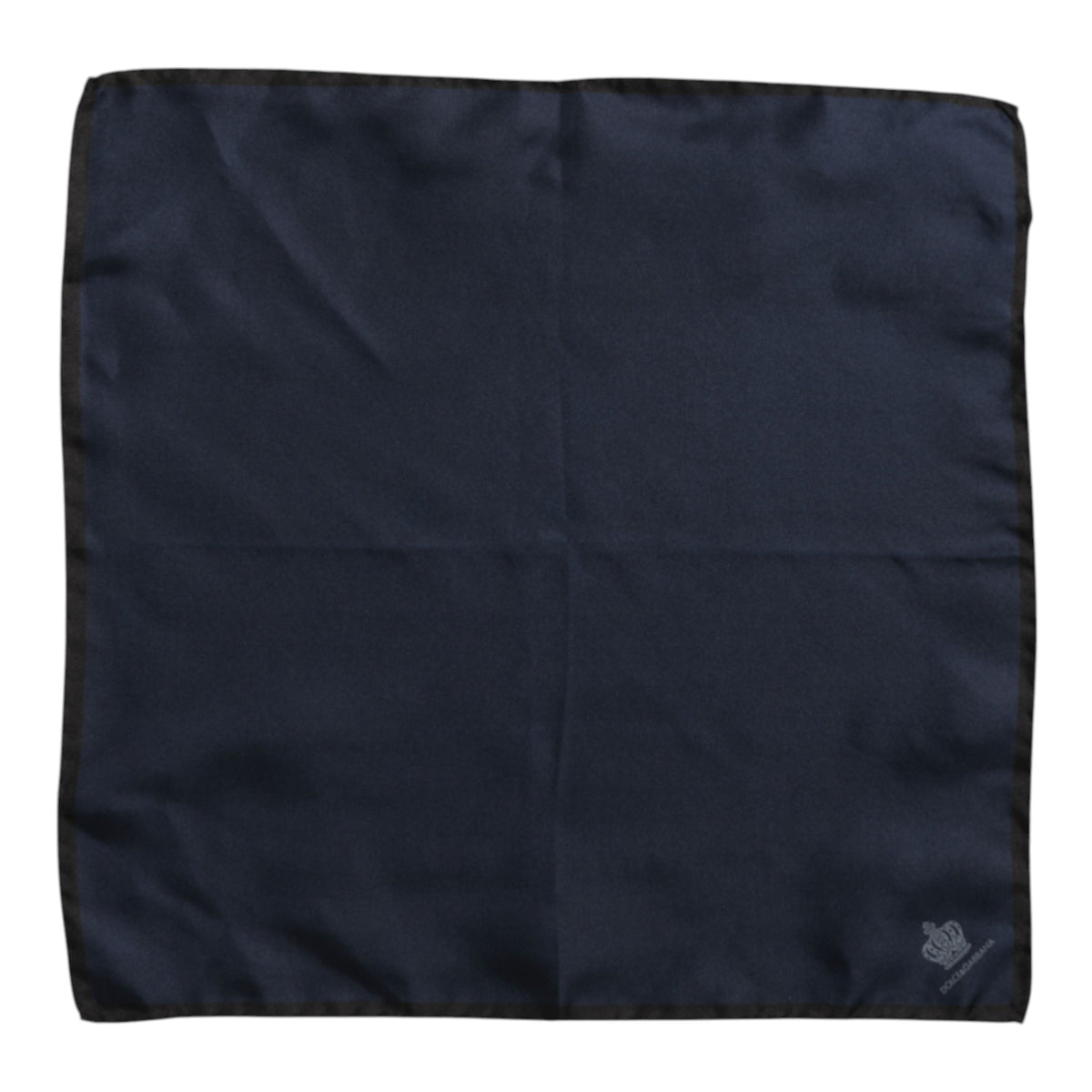 Foulard carré en soie bleu DG Crown pour homme Dolce &amp; Gabbana