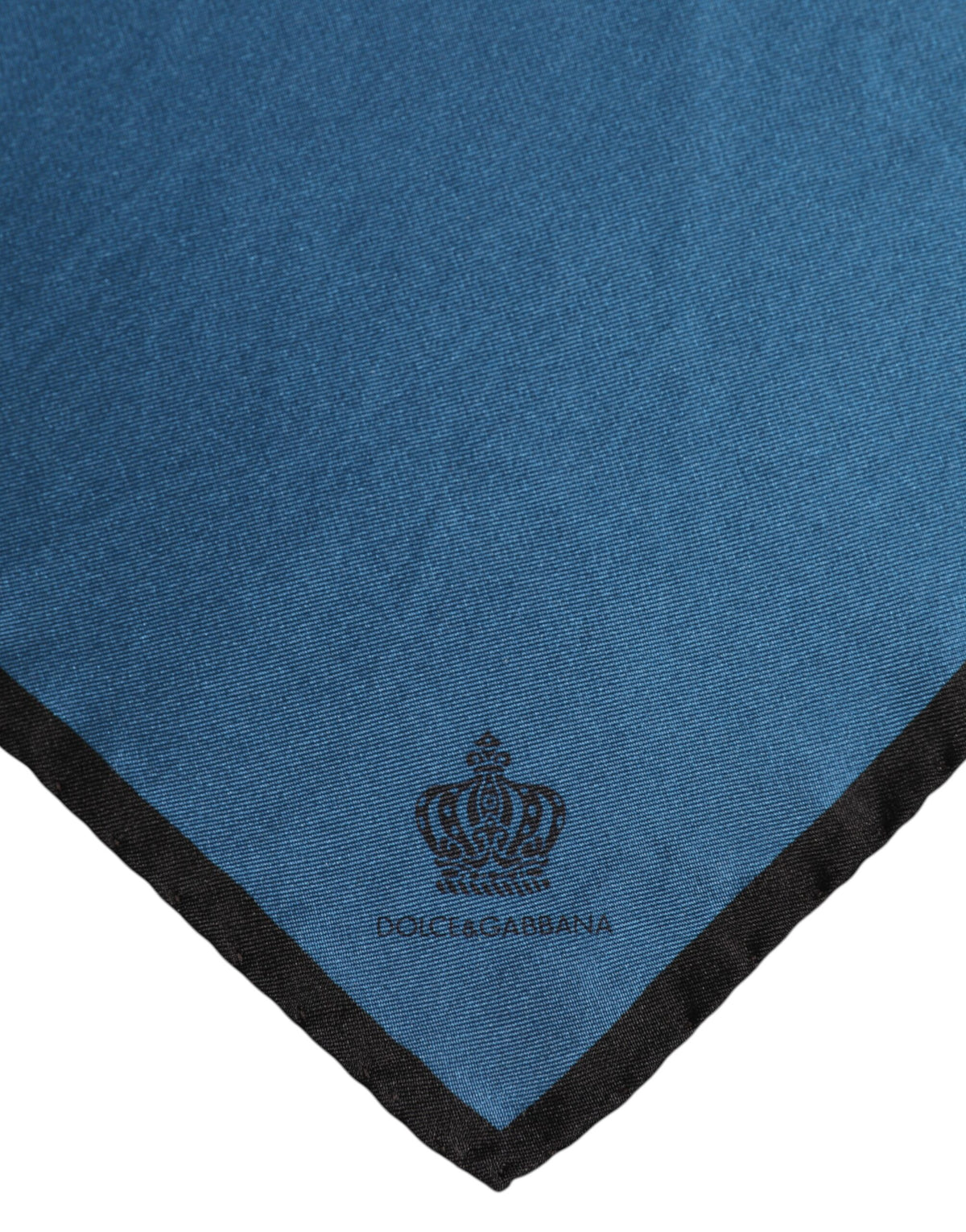 Foulard carré en soie bleu DG Crown pour homme Dolce &amp; Gabbana