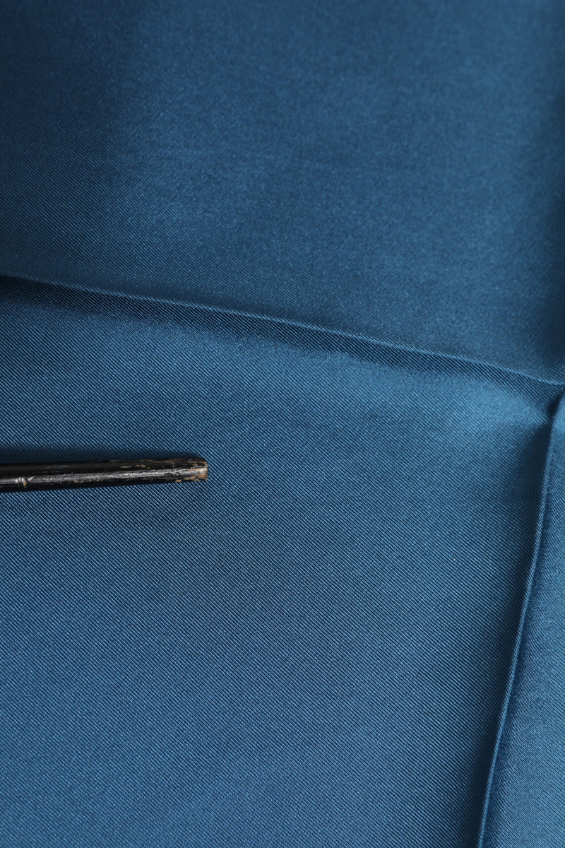 Dolce &amp; Gabbana Blue DG Crown Zijden Vierkante Heren Foulard Sjaal