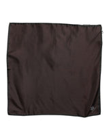 Foulard carré en soie marron Dolce &amp; Gabbana DG Crown pour homme