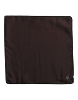 Foulard carré en soie marron Dolce &amp; Gabbana DG Crown pour homme