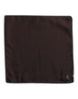 Dolce & Gabbana Brown DG Crown Silk Square Men Foulard Scarf