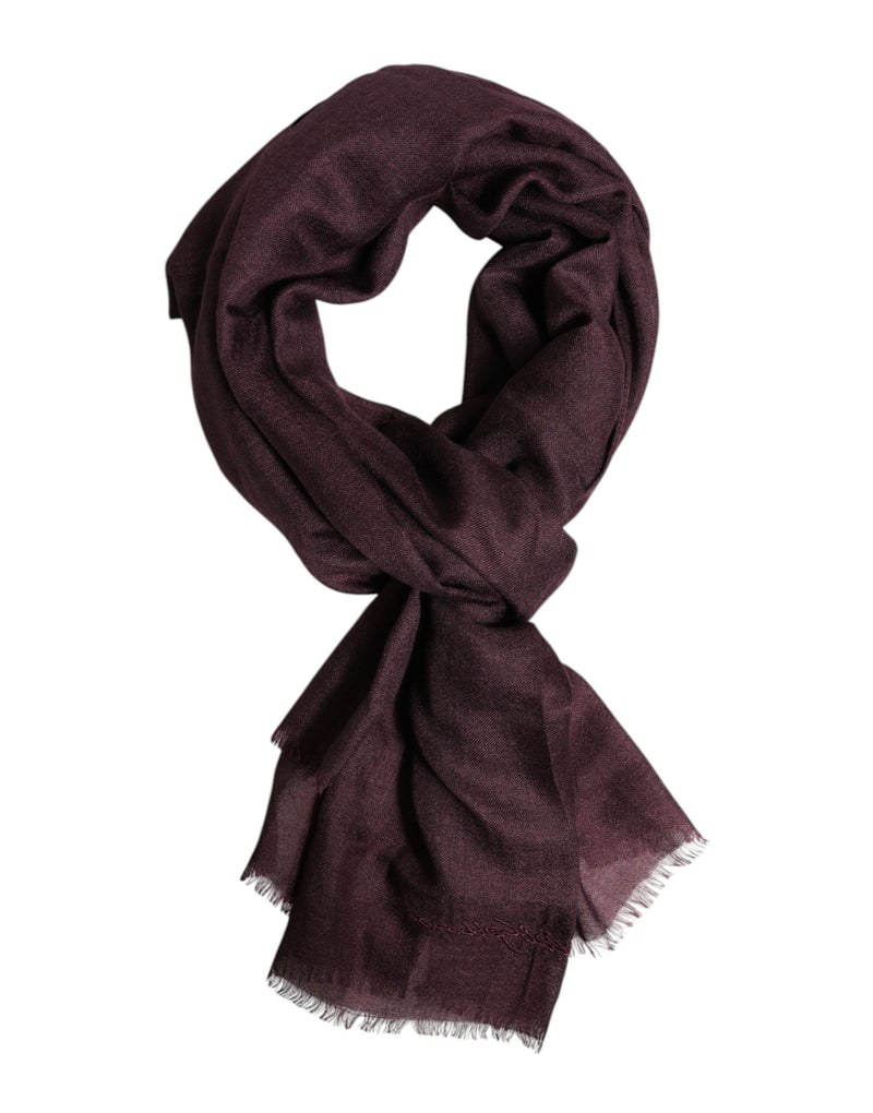 Écharpe châle cache-cou en cachemire marron Dolce &amp; Gabbana