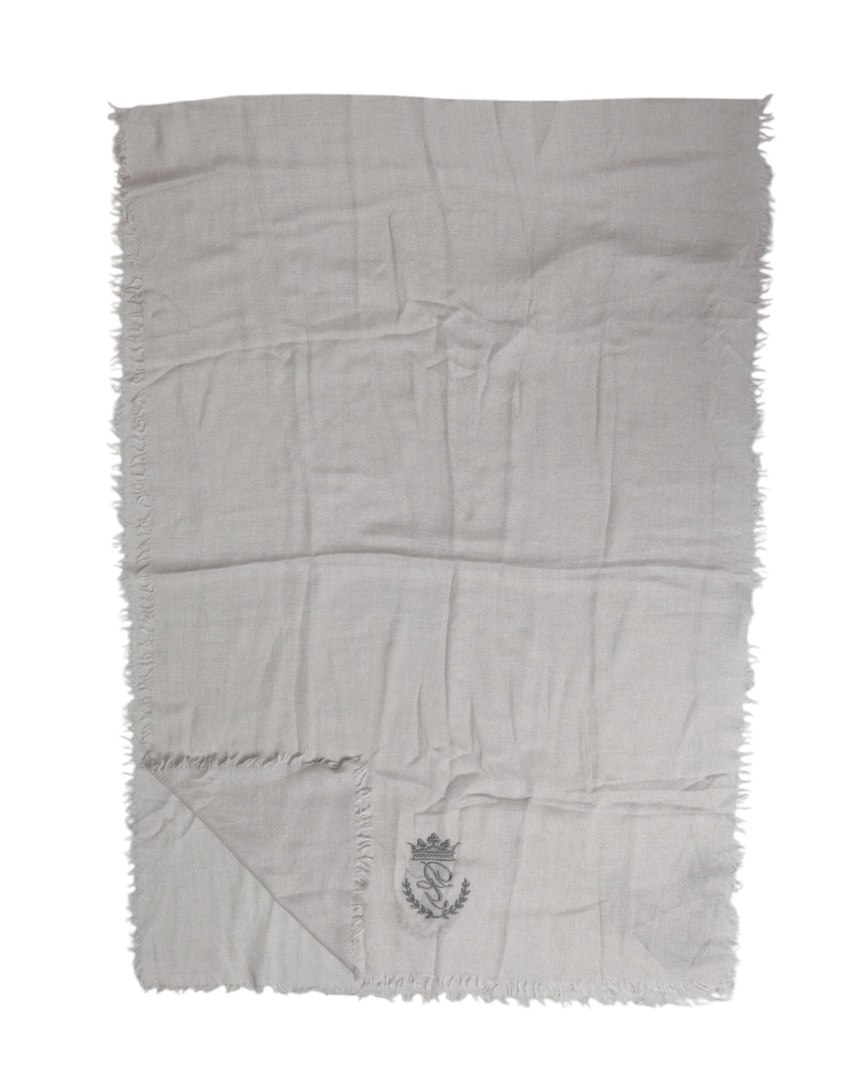 Foulard châle cache-cou Dolce &amp; Gabbana gris DG Crown