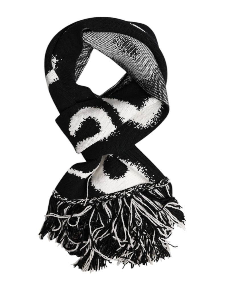 Dolce &amp; Gabbana Zwarte Logo Nekwarmer Wikkel Sjaal voor Heren