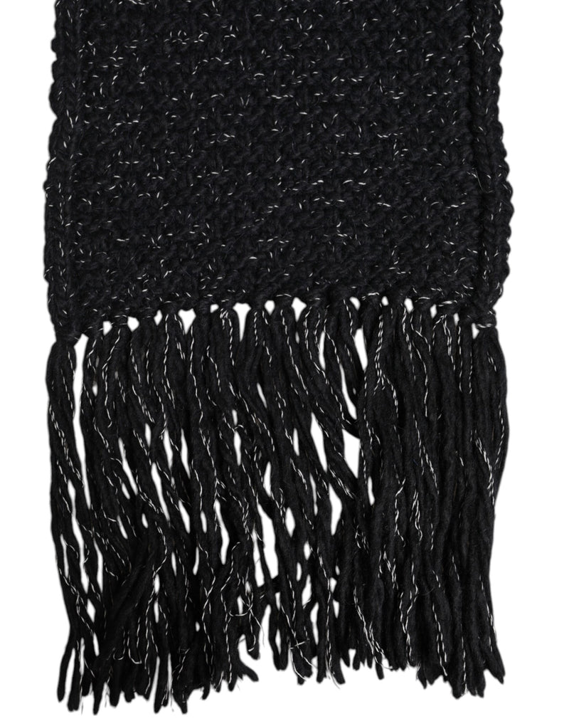 Dolce &amp; Gabbana Zwarte Kasjmier Nekwarmer Wikkel Sjaal