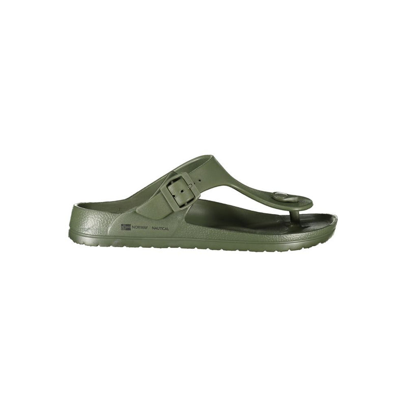 Norway 1963 Sandale en Plastique Verte pour Homme - Chaussures d'Été Élégantes