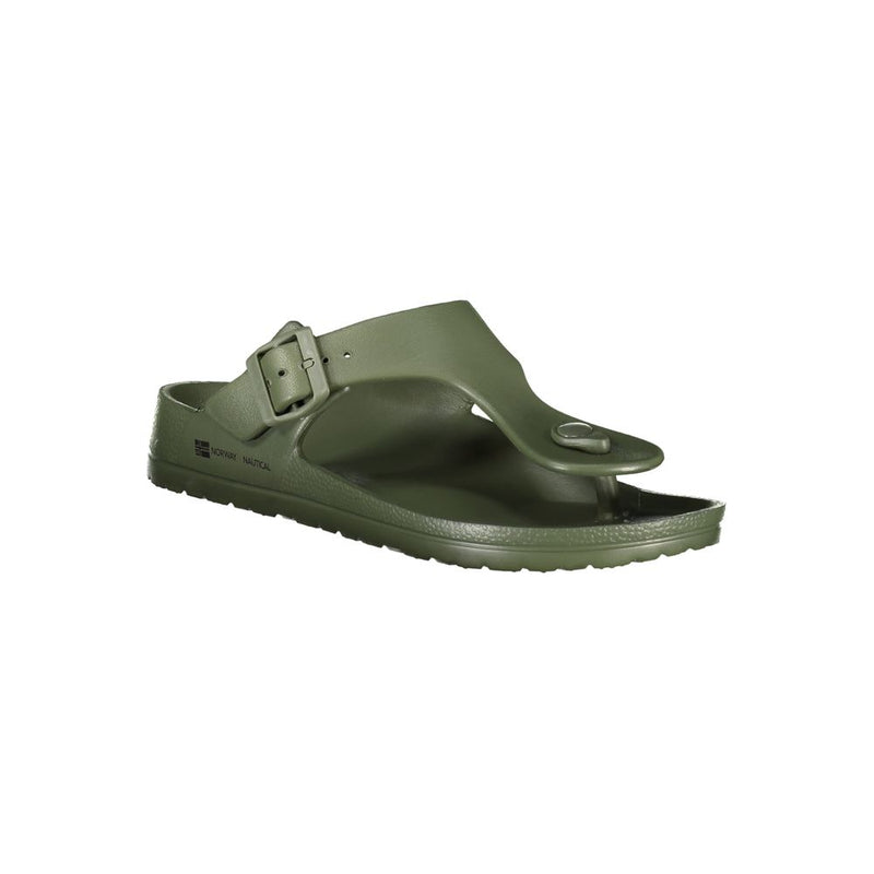 Norway 1963 Sandale en Plastique Verte pour Homme - Chaussures d'Été Élégantes