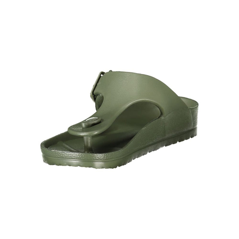 Norway 1963 Sandale en Plastique Verte pour Homme - Chaussures d'Été Élégantes