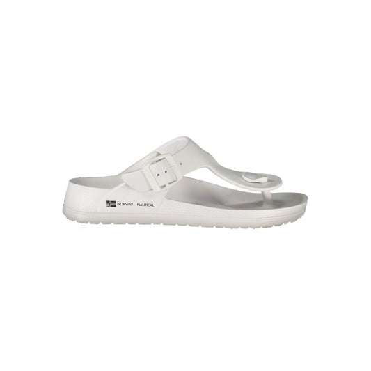 Norway 1963 White Plastic Women Sandal - Elegant Flip Flops