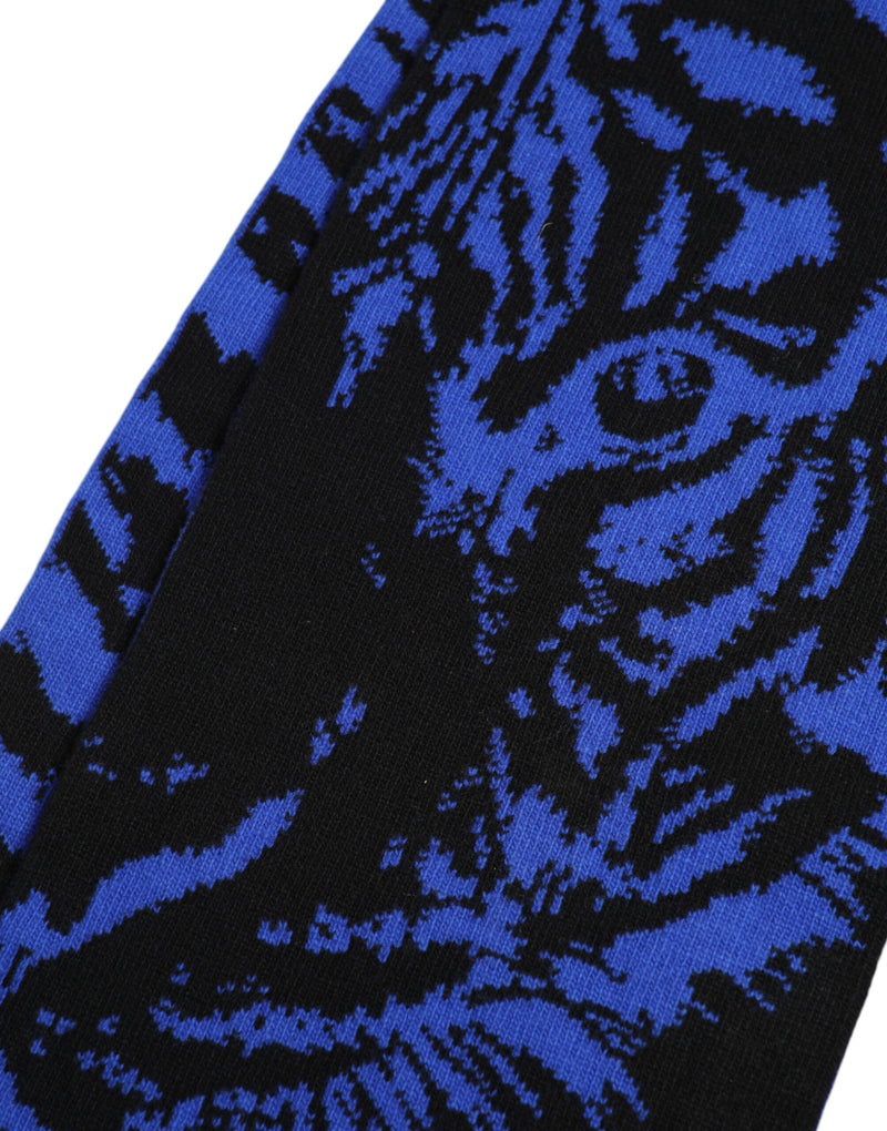 Foulard châle cache-cou Dolce &amp; Gabbana bleu noir avec logo