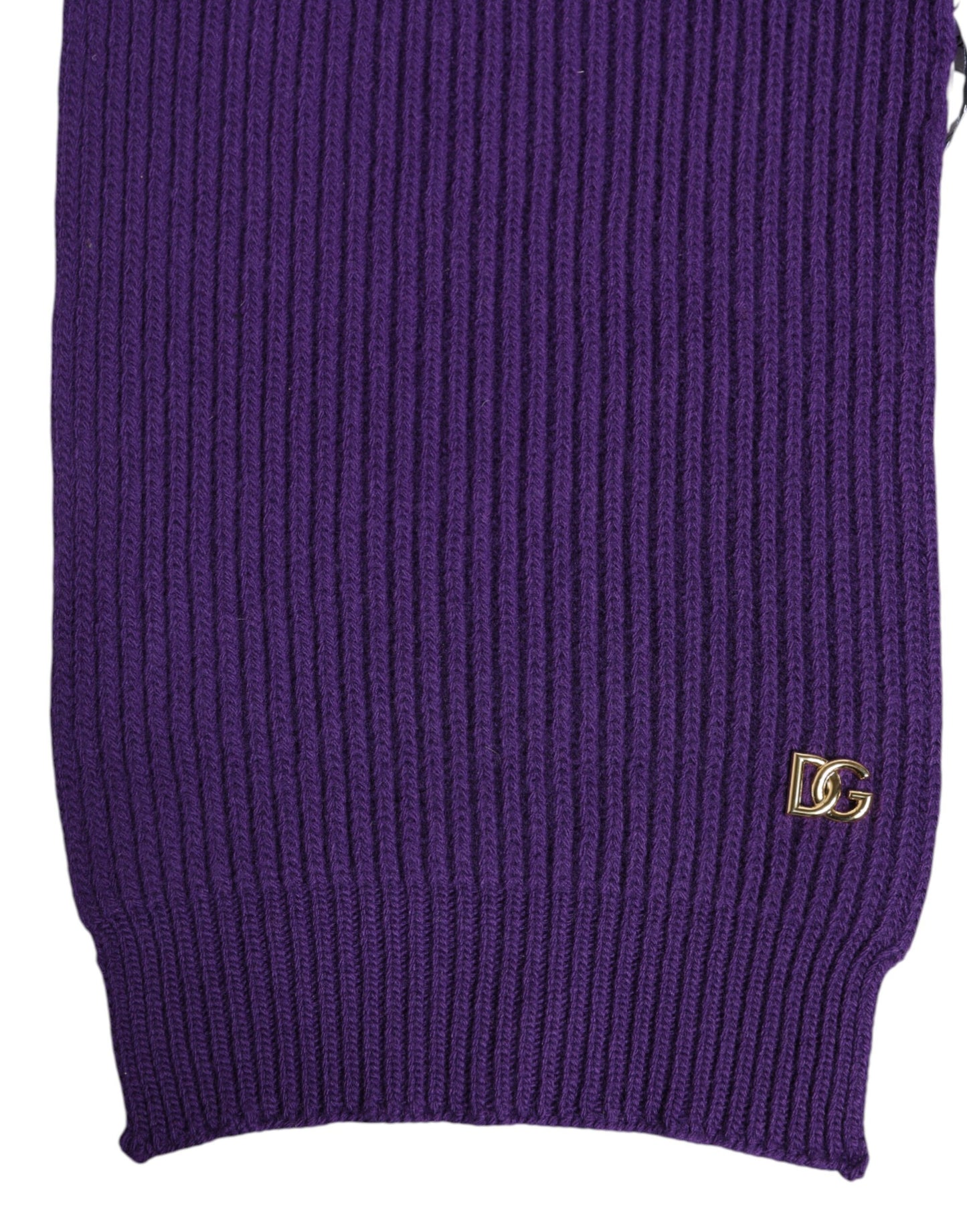 Foulard châle cache-cou violet Dolce & Gabbana avec logo DG
