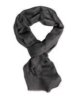Foulard châle cache-cou imprimé logo gris Dolce &amp; Gabbana