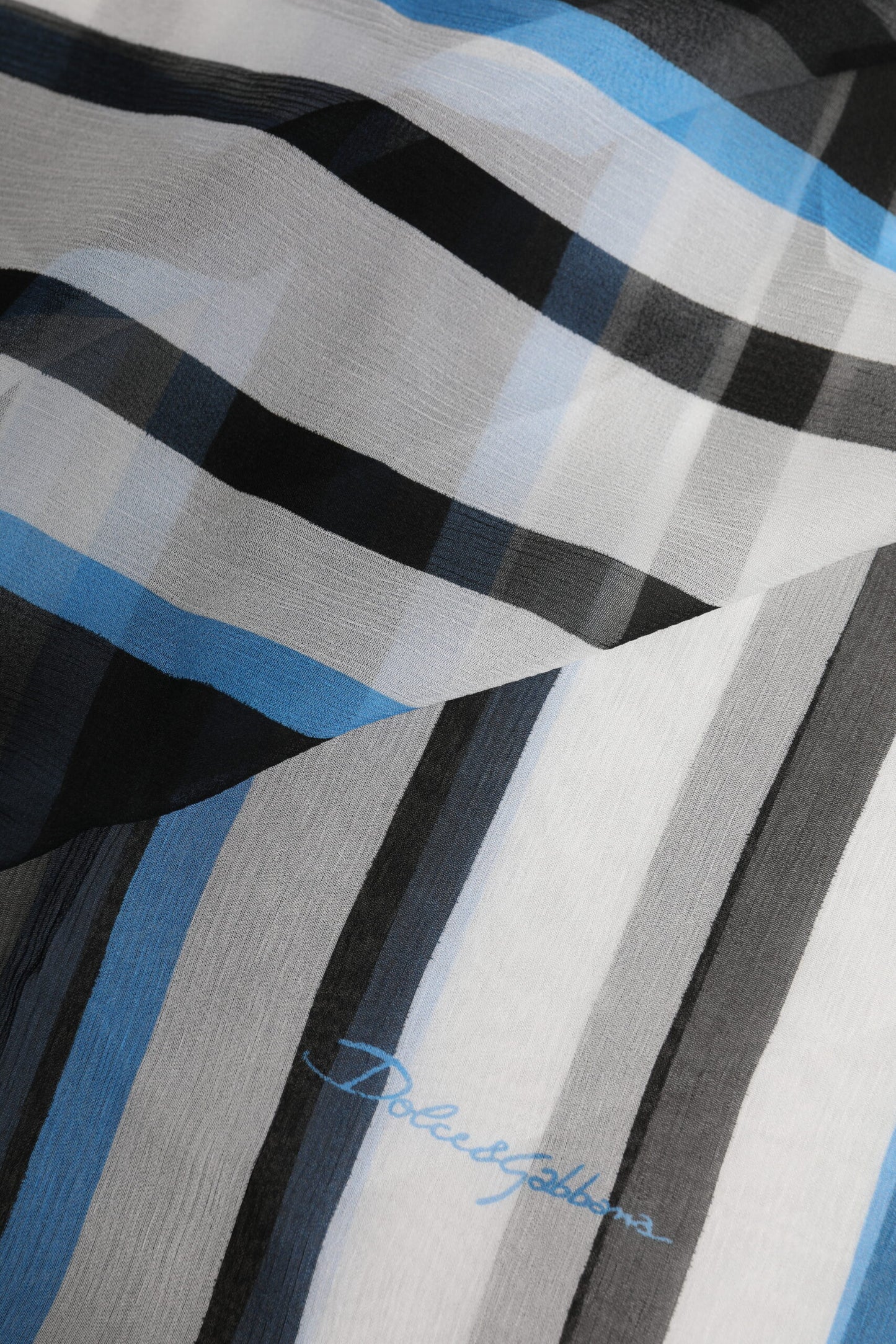 Foulard cache-cou à rayures multicolores Dolce & Gabbana