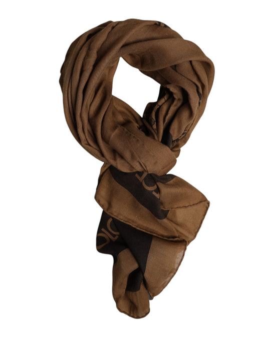 Foulard Dolce & Gabbana marron DG Crown pour homme