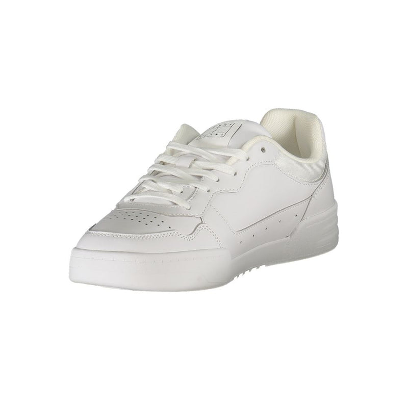 Tommy Hilfiger White Leather Mens Sneaker - Élégant et Confortable