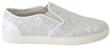 Brogues plates en cuir blanc à lacets Dolce &amp; Gabbana