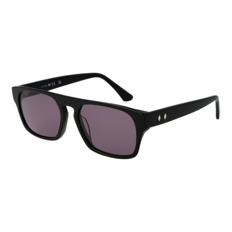 Web Black Unisex Sunglasses - Stylish Rectangle Frame